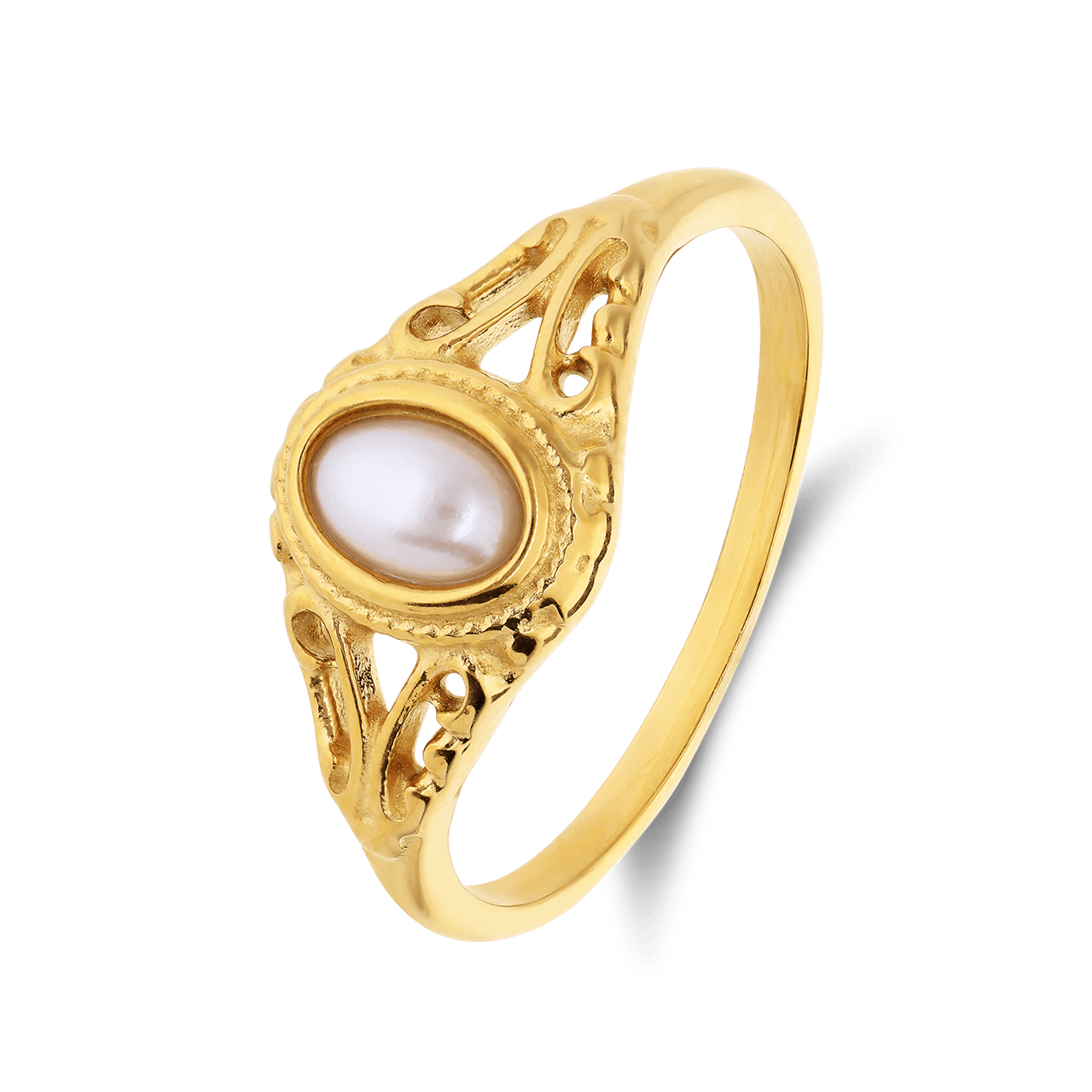 Stainless steel goldplated ring Vintage