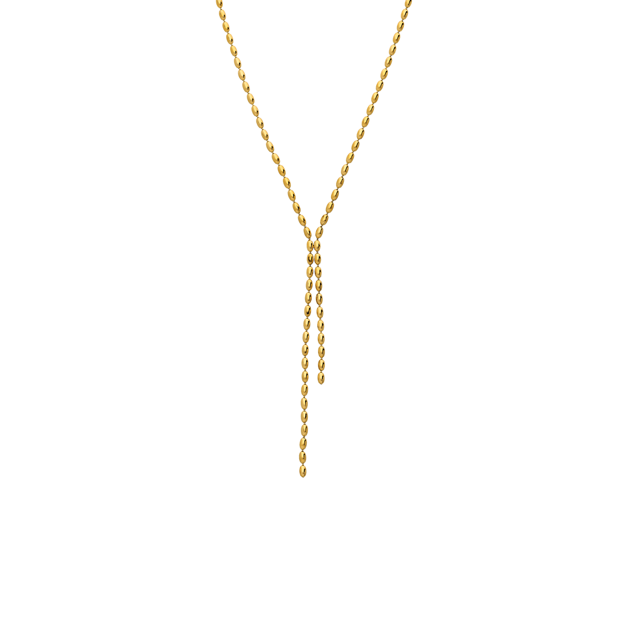 Stainless steel goldplated y-ketting