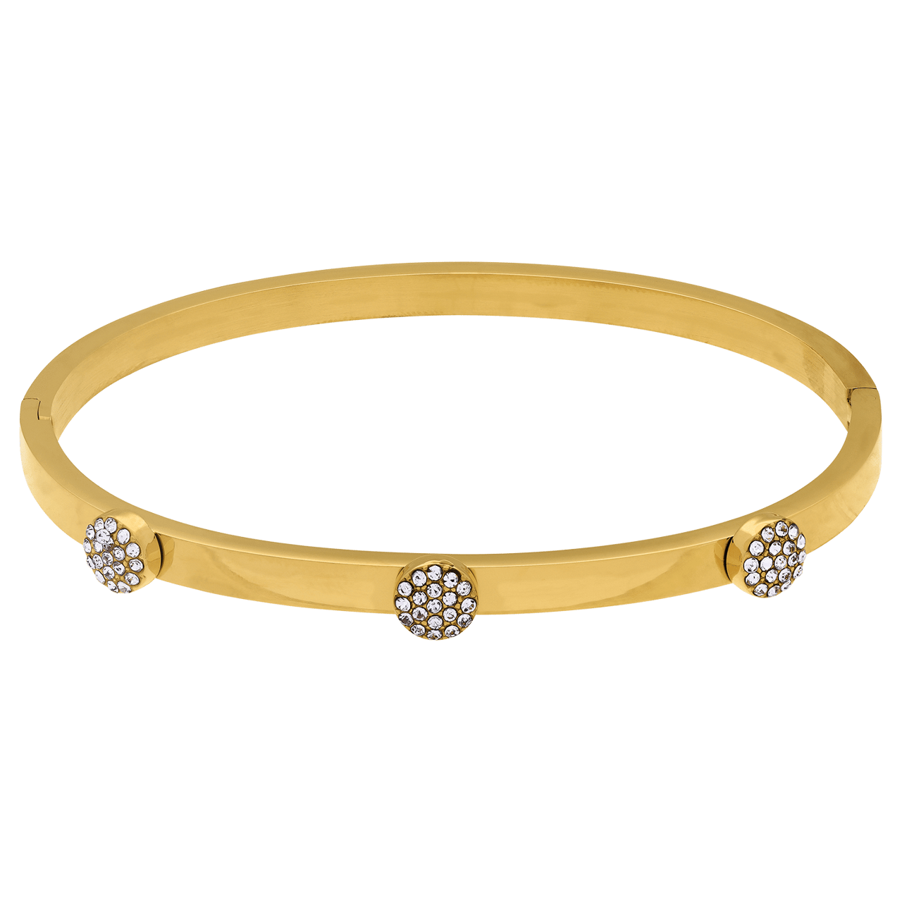 Stainless steel bangle met kristal voor dames