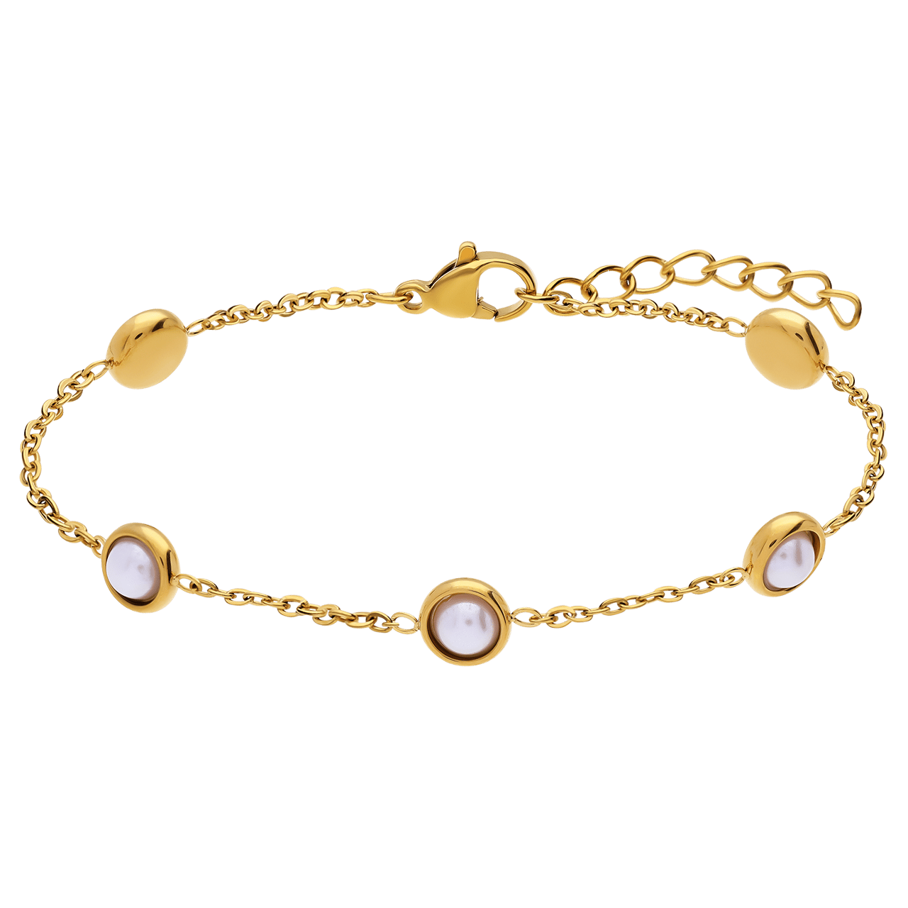 Edelstahl-Perlenarmband für Damen