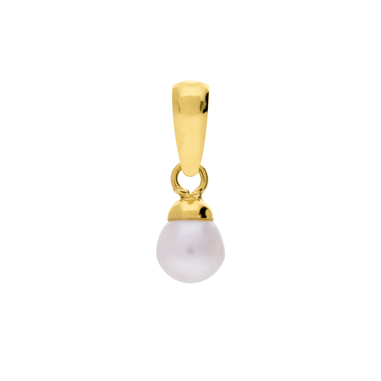 14 karaat gouden hanger met zoetwaterparel