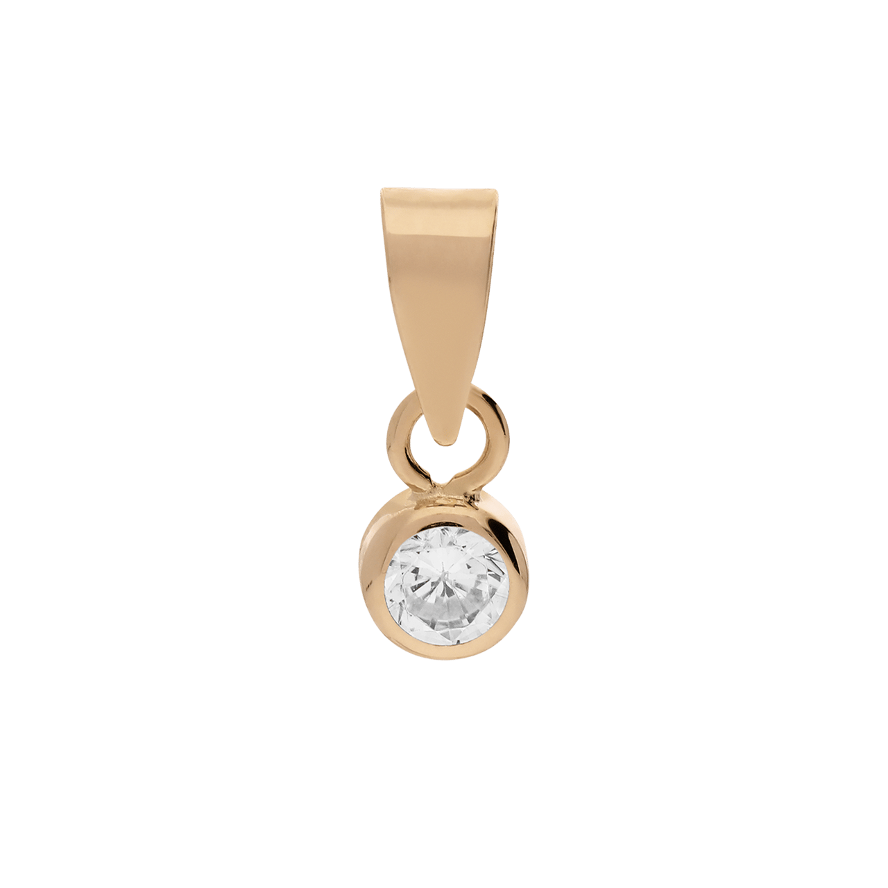 14 Karat Goldanhänger mit Zirkonia für Damen