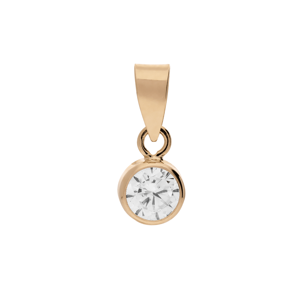 14 Karat Goldanhänger mit Zirkonia für Damen