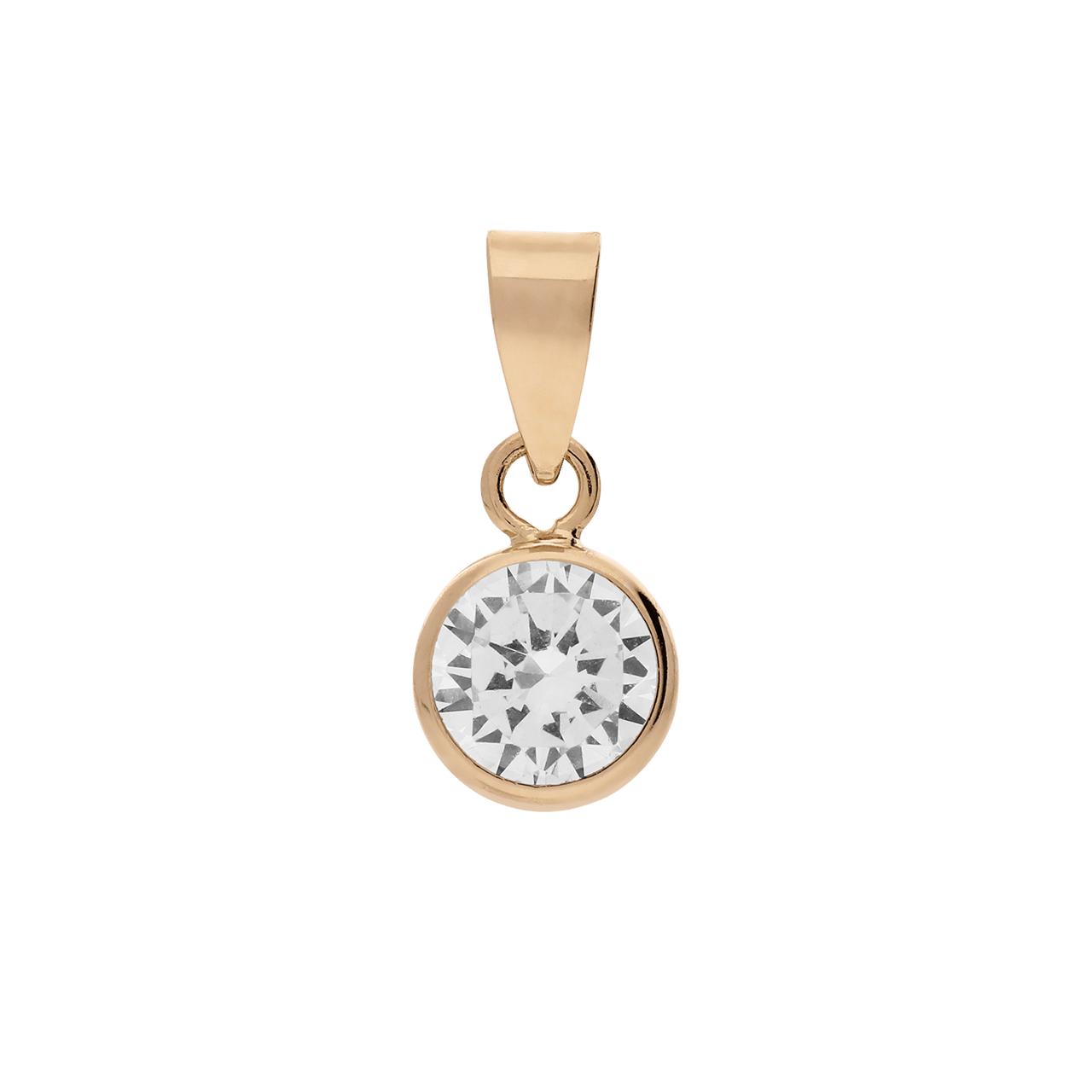 14 Karat Goldanhänger mit Zirkonia für Damen