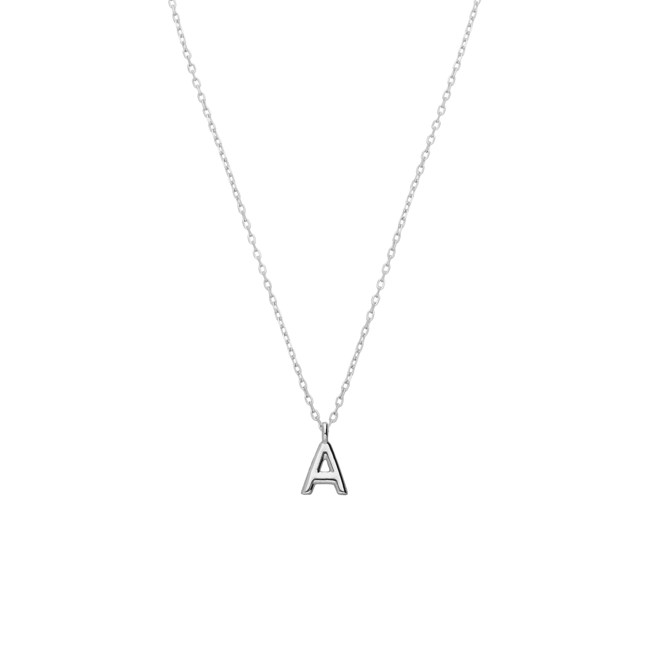 Silberne Kette mit Buchstabenanhänger für Damen