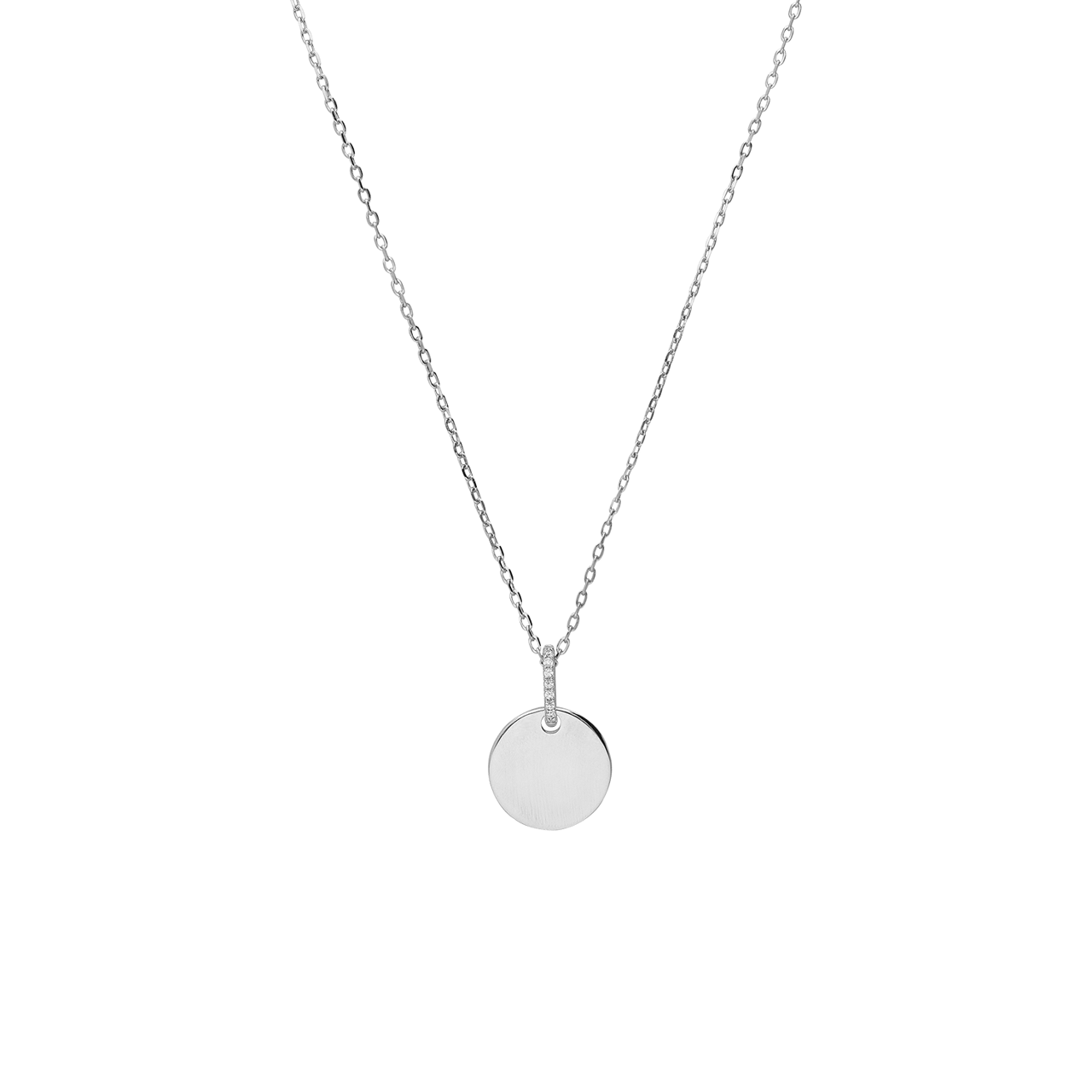 Zilveren ketting met hanger met zirkonia voor dames