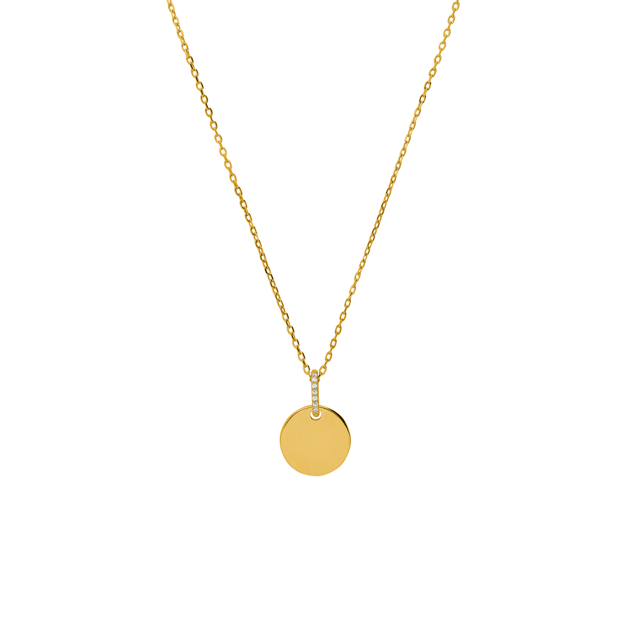Zilveren ketting met hanger met zirkonia voor dames