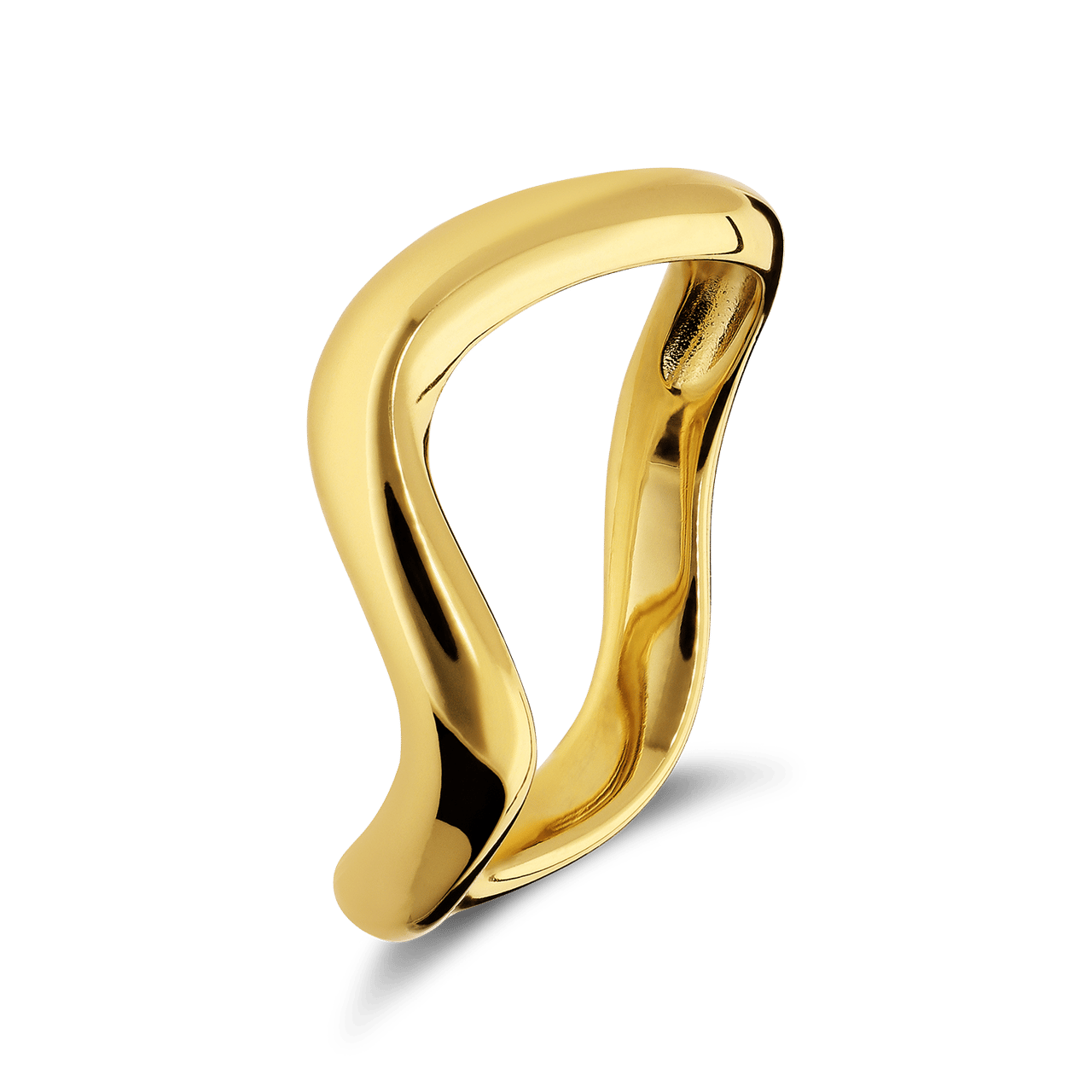 Zilveren goldplated ring