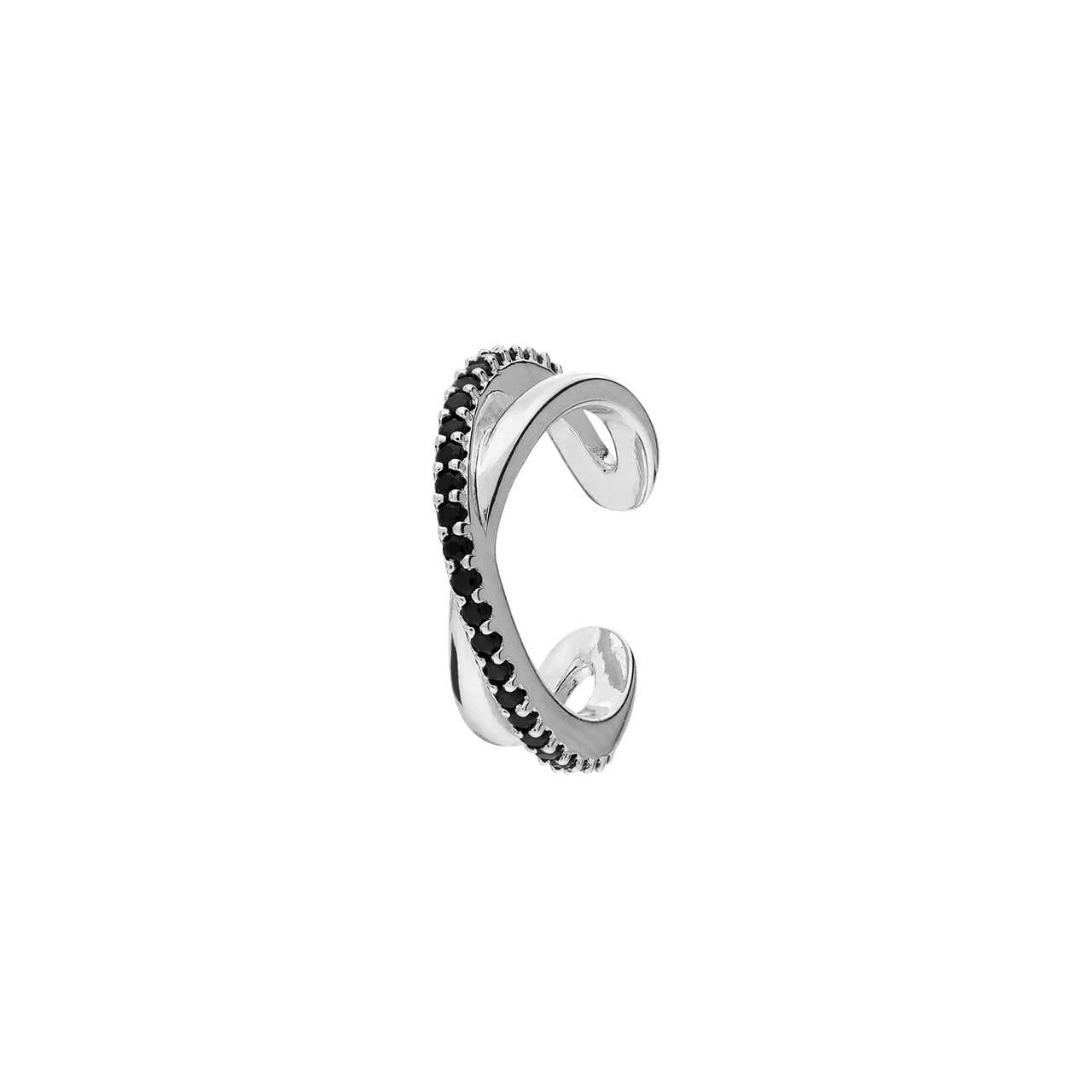 Zilveren earcuff met zirkonia