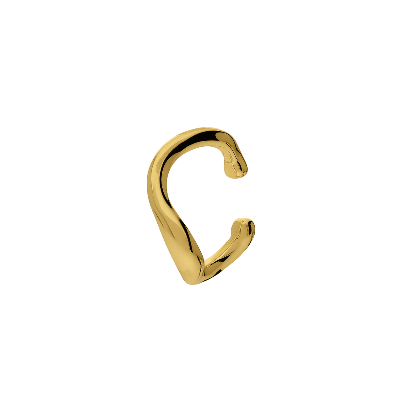 Zilveren goldplated earcuff