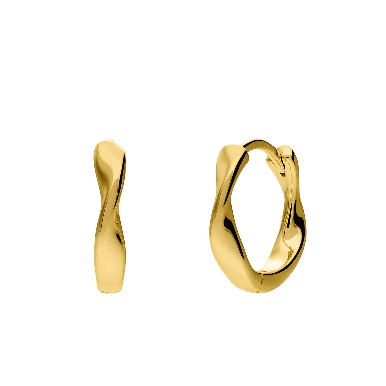 Zilveren goldplated oorringen