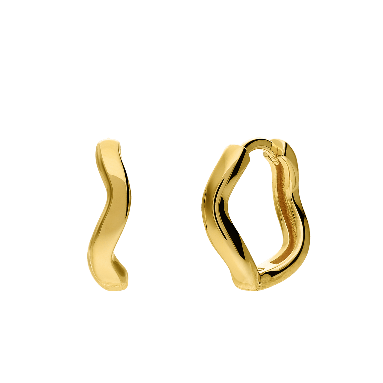 Zilveren goldplated oorringen