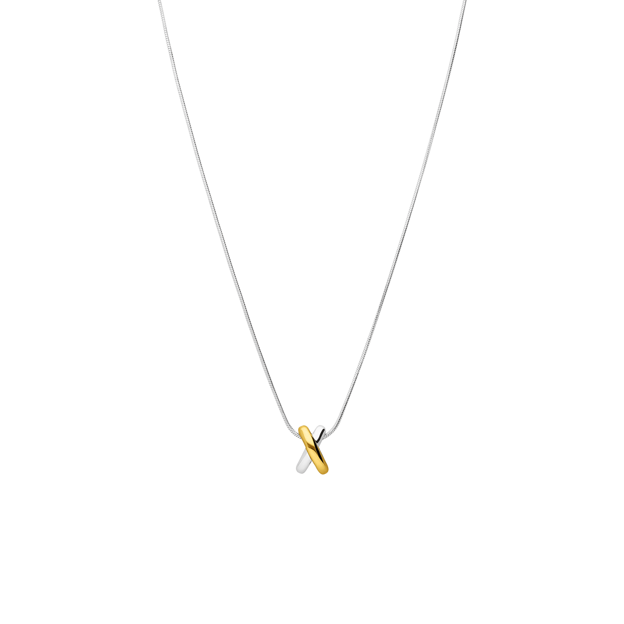 Zilveren bicolor ketting