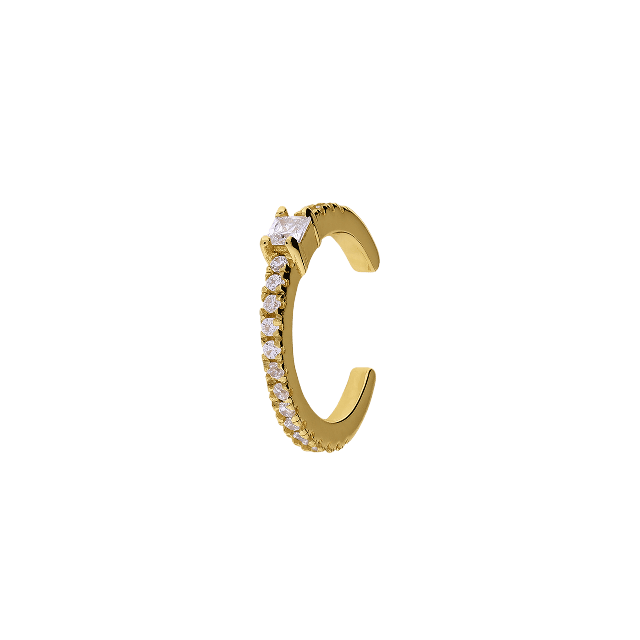 Zilveren goldplated earcuff