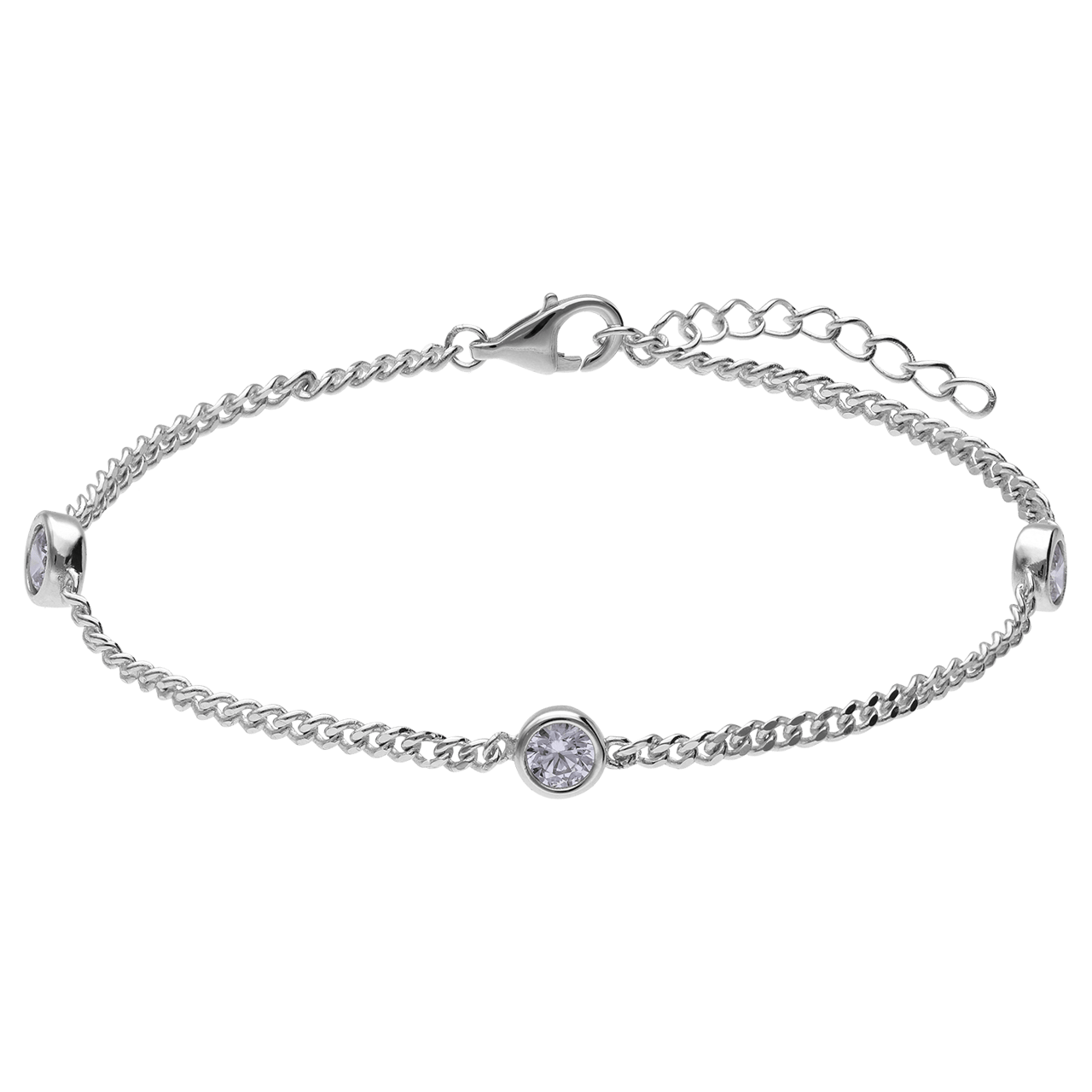 Zilveren armband met zirkonia