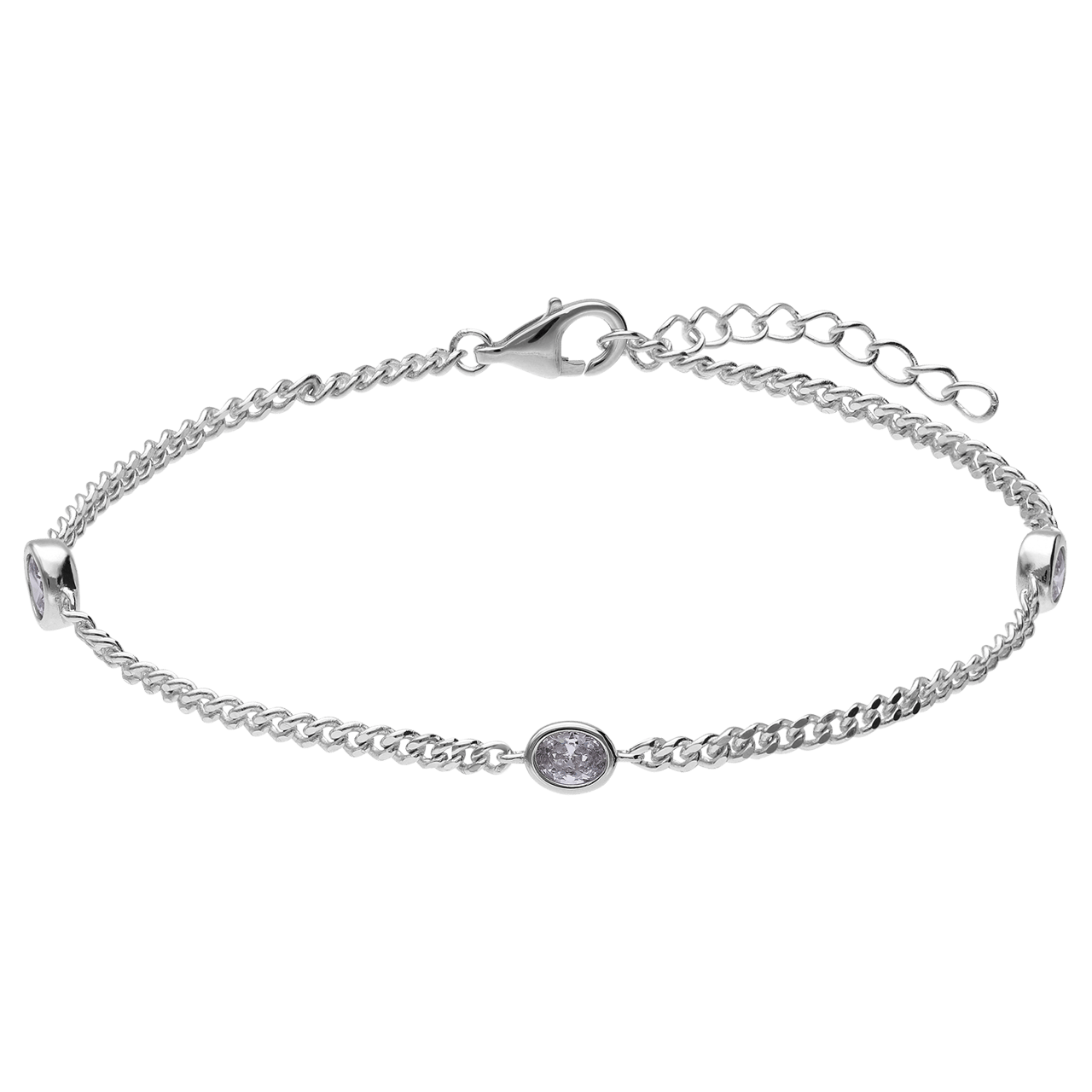 Zilveren armband met zirkonia