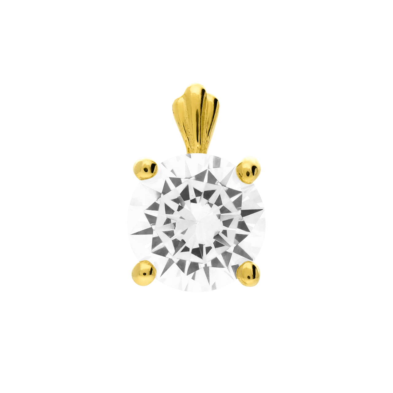 9 karaat hanger met zirkonia 6,5mm
