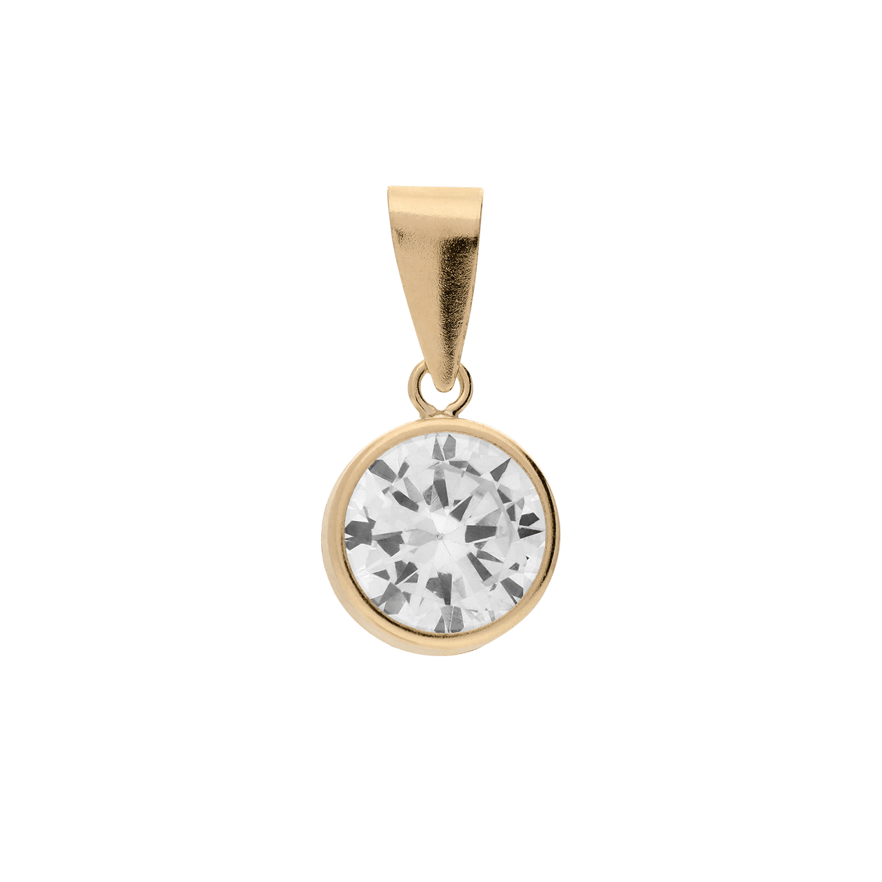 9-karätiger Goldanhänger mit Zirkonia für Damen