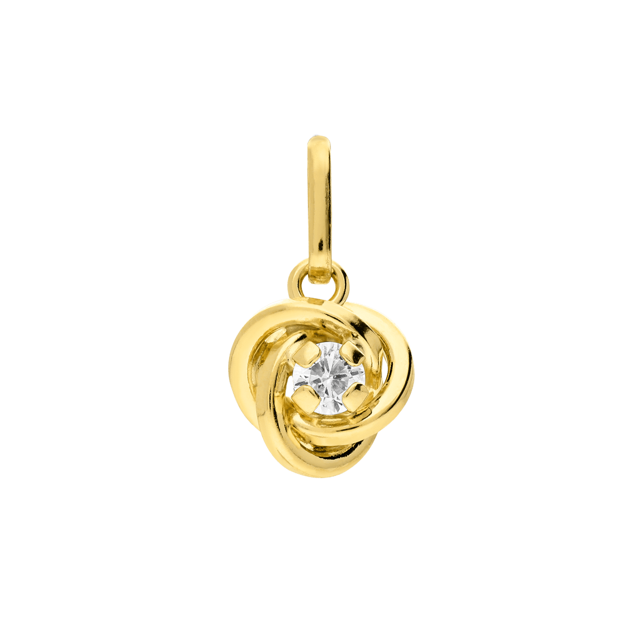 9 karaat hanger met zirkonia 7mm