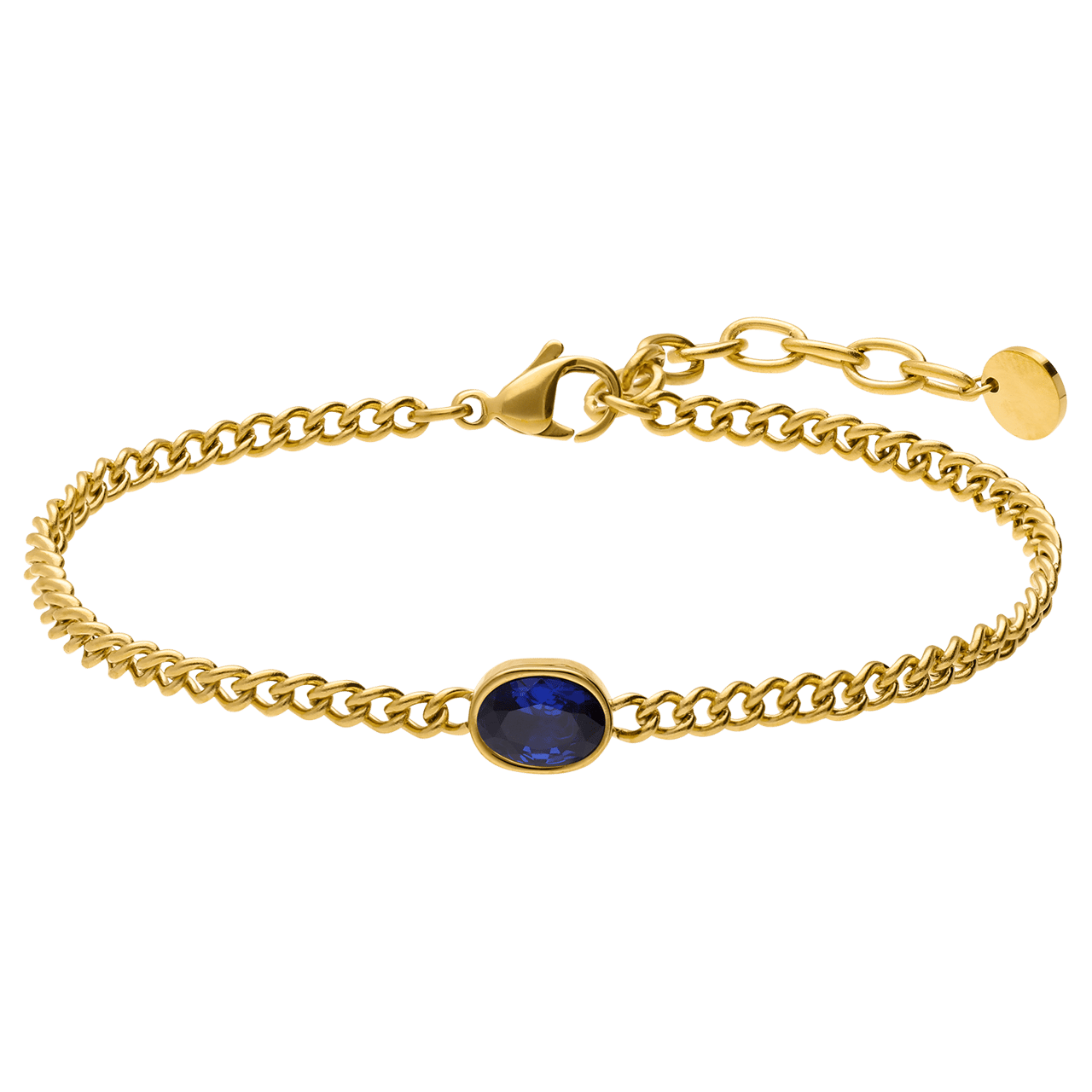 Stainless steel armband met geboortesteen zirkonia voor dames