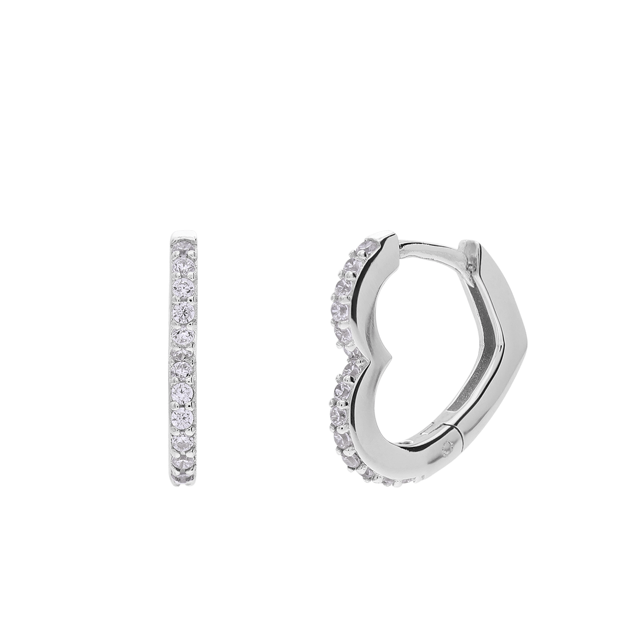 Silberne Ohrringe mit Zirkonia