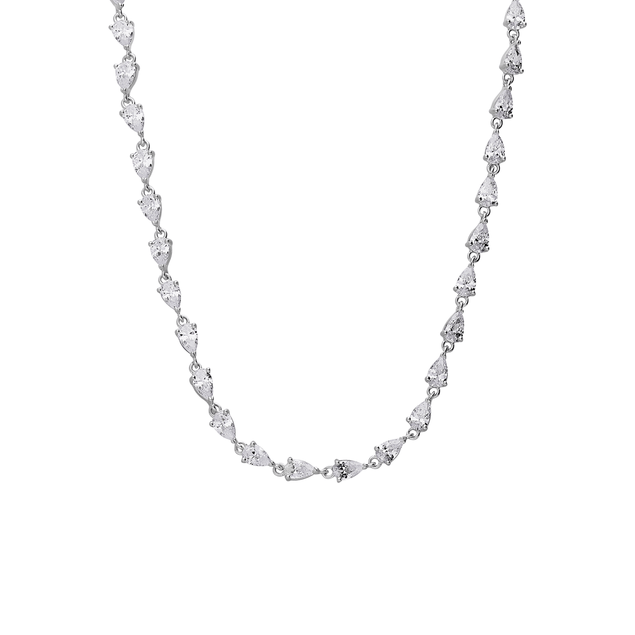 Silberne Kette mit Zirkonia