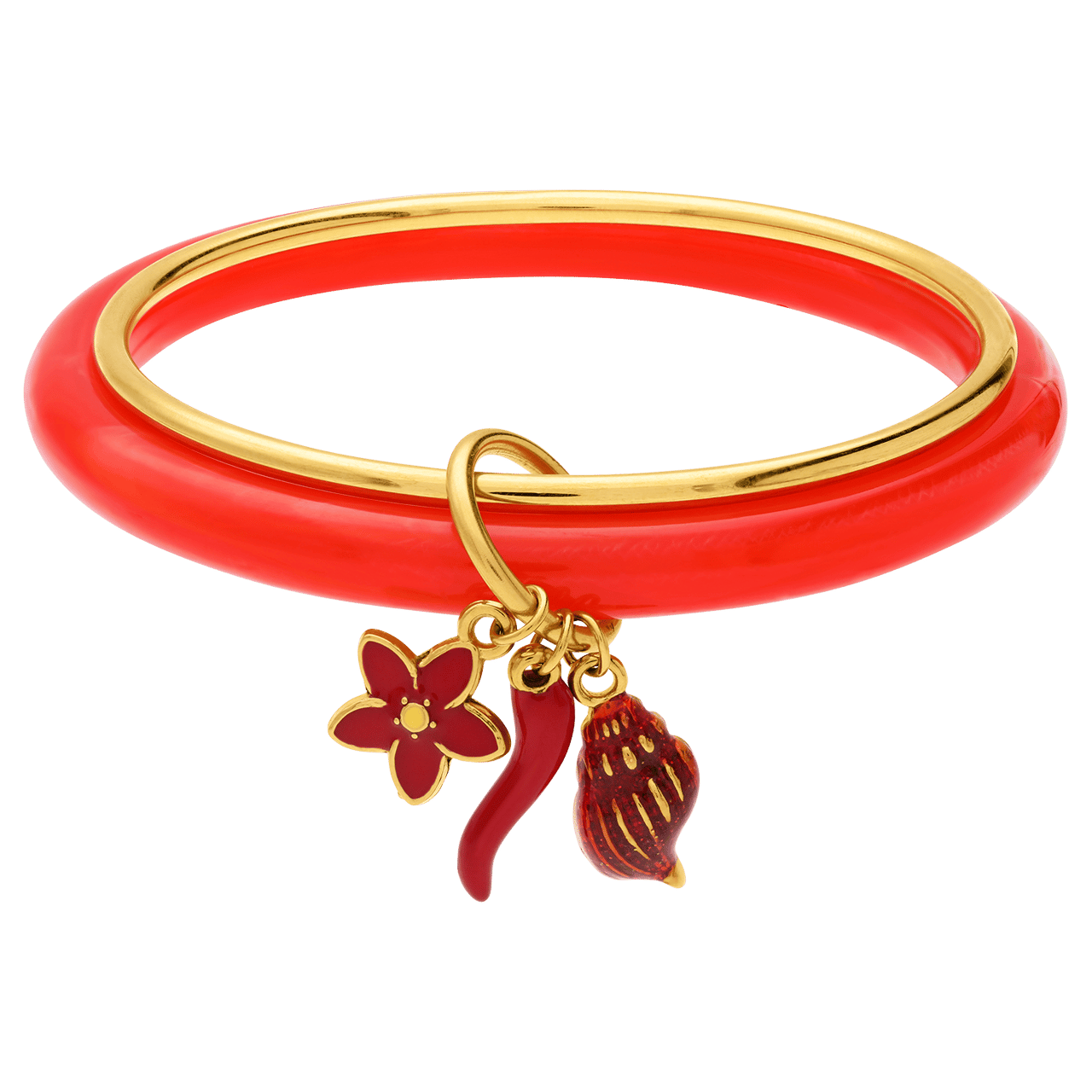 Stainless steel bangle met bedels voor dames