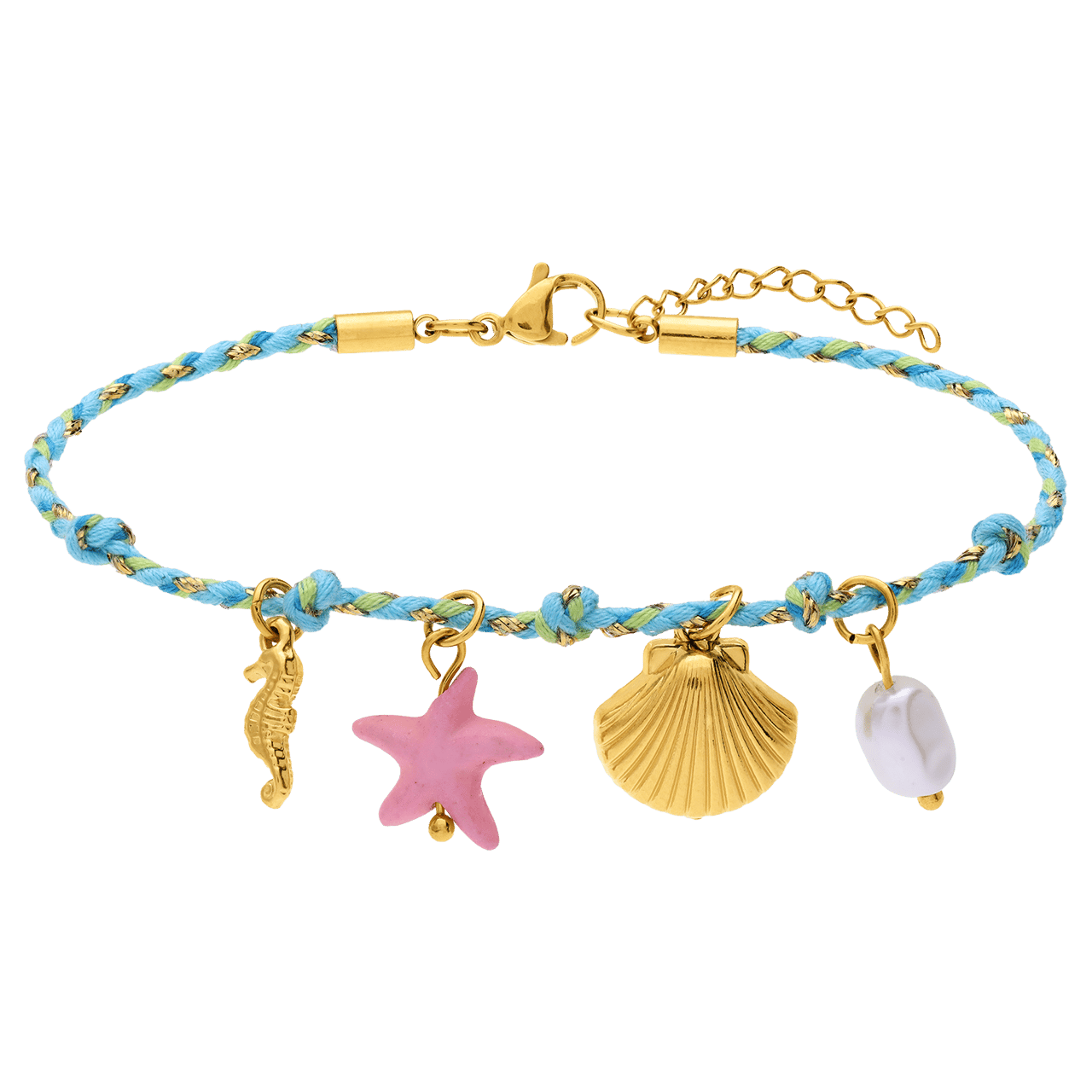Edelstahl-Armband mit Muschel-Anhänger für Damen