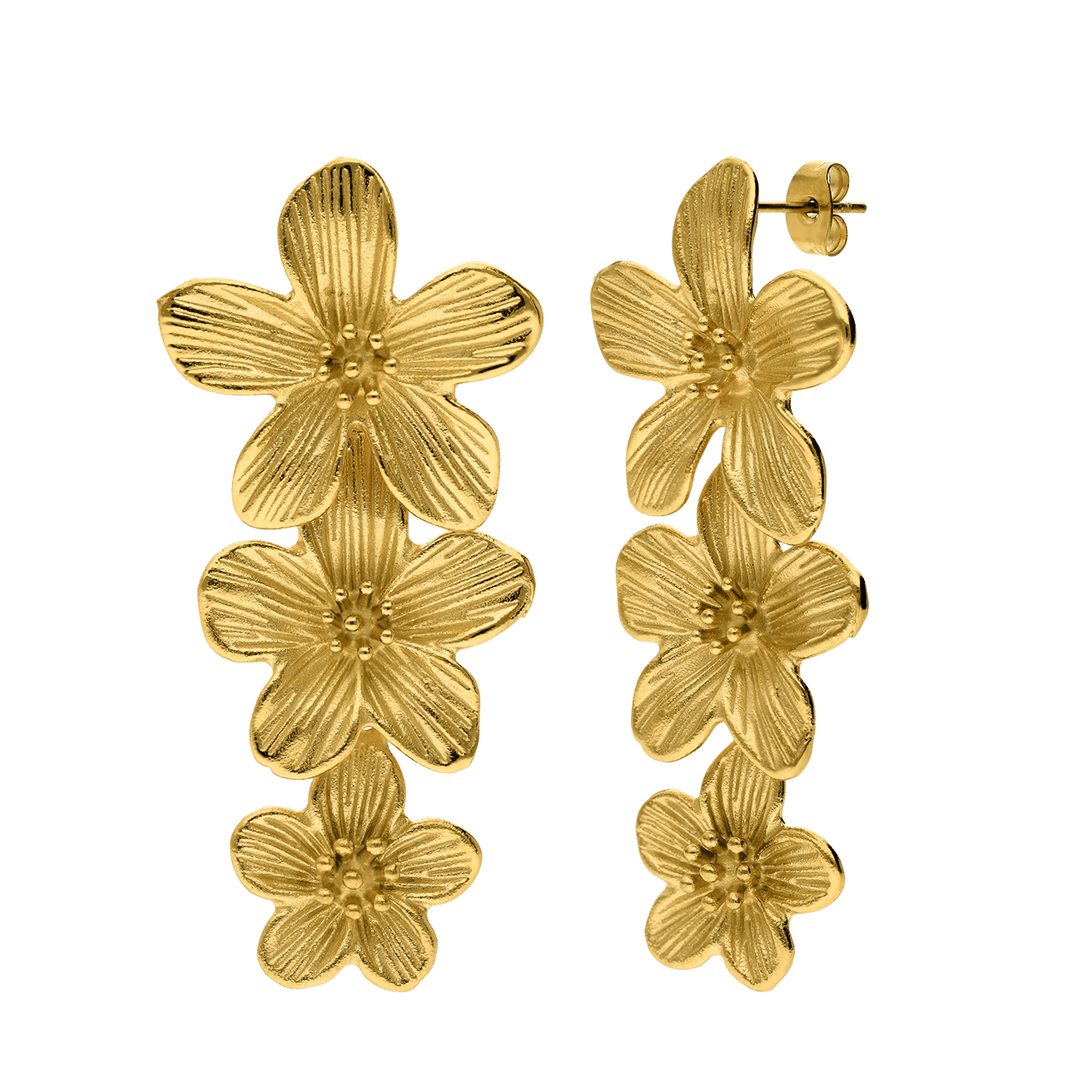 Edelstahl-Ohrstecker Blume für Damen