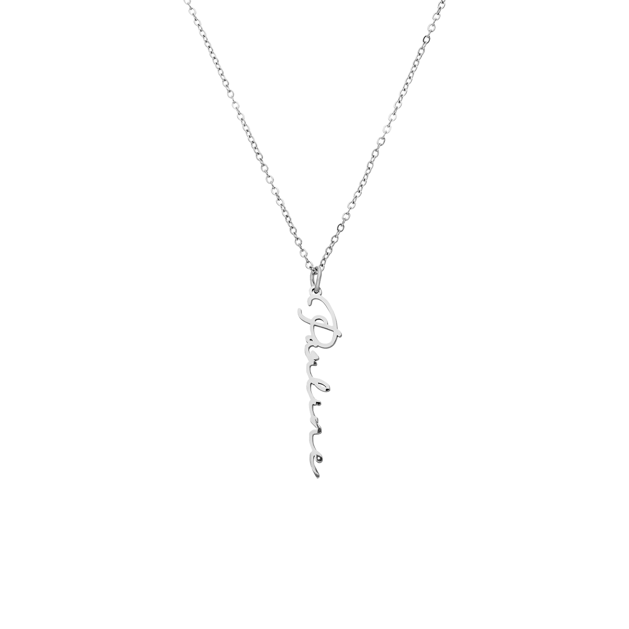 Stainless steel naamketting voor dames