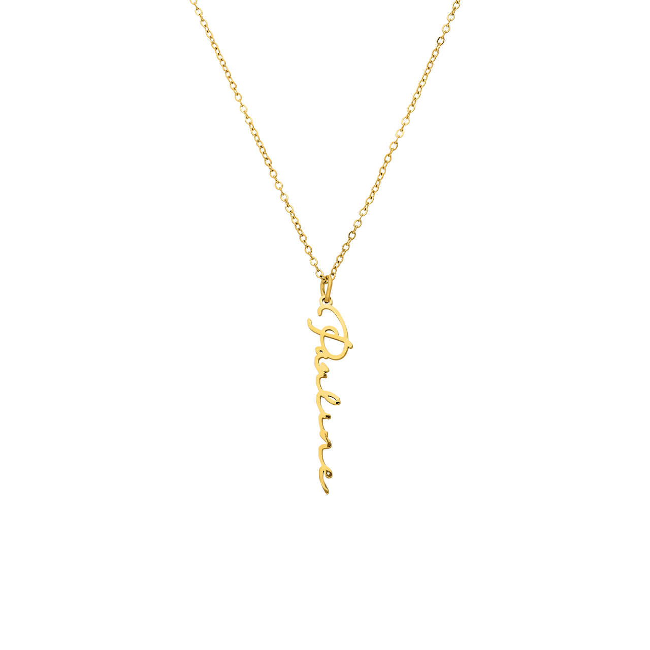 Stainless steel goldplated dames naamketting