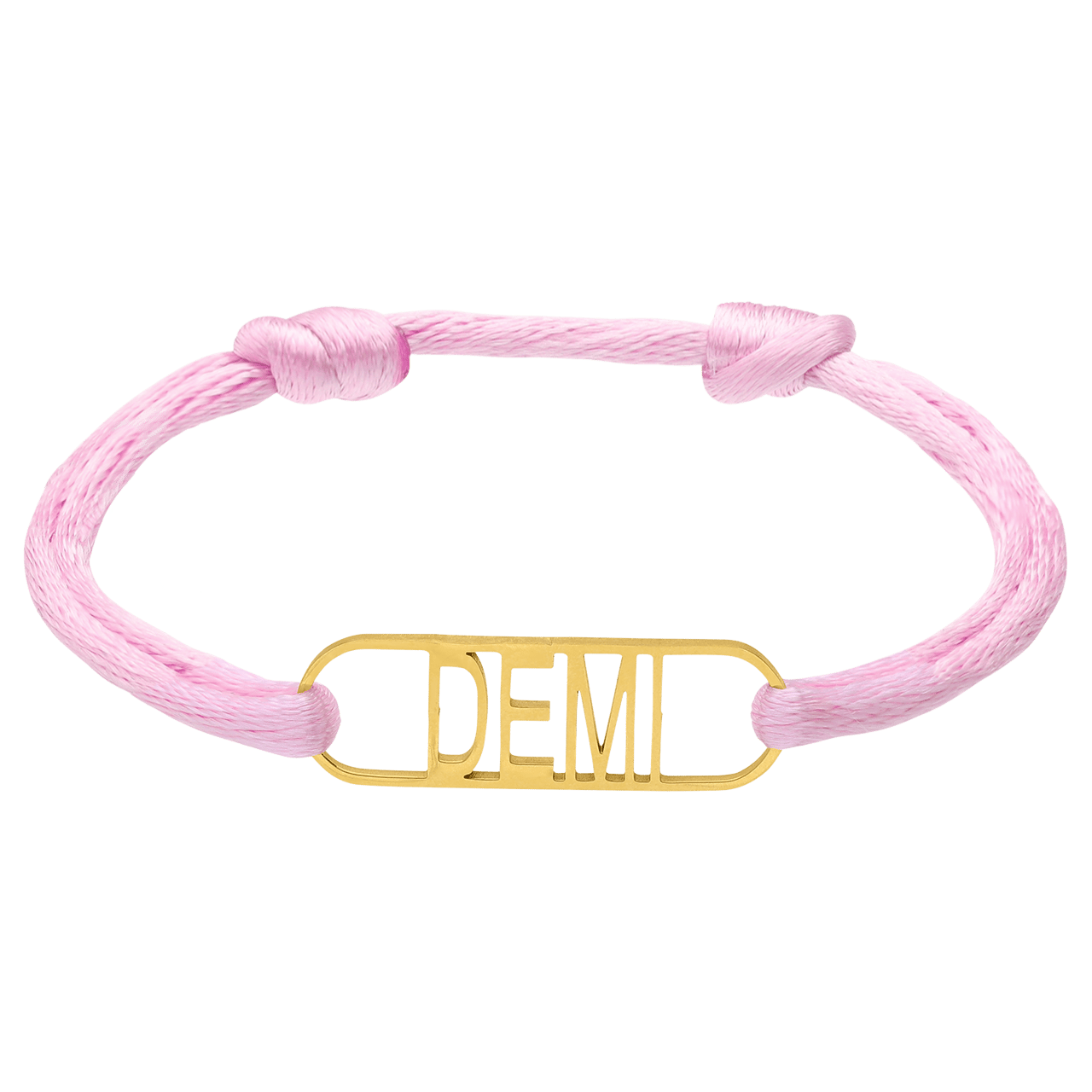 Stainless steel armband naam roze voor dames
