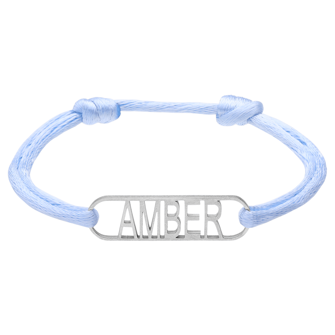 Stainless steel armband naam armband blauw voor dames