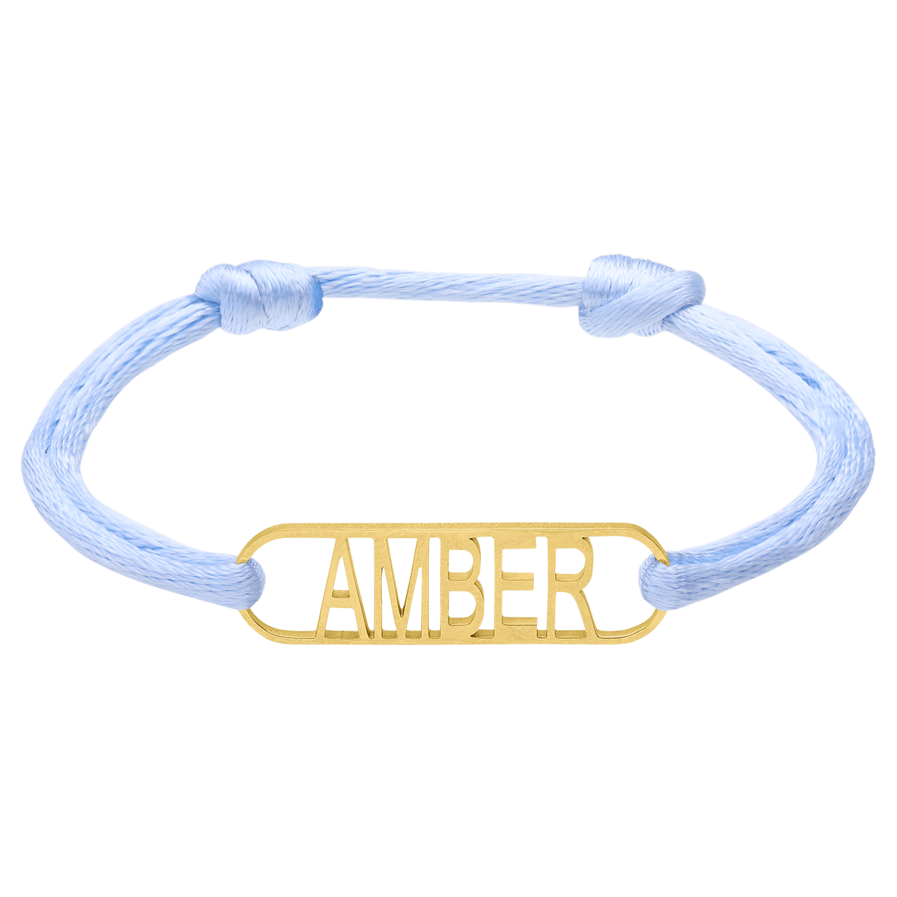 Stainless steel armband naam blauw voor dames