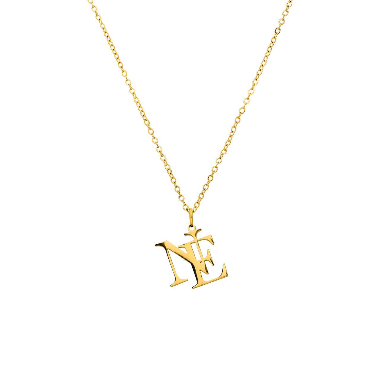 Stainless steel naamketting met hanger letters voor dames