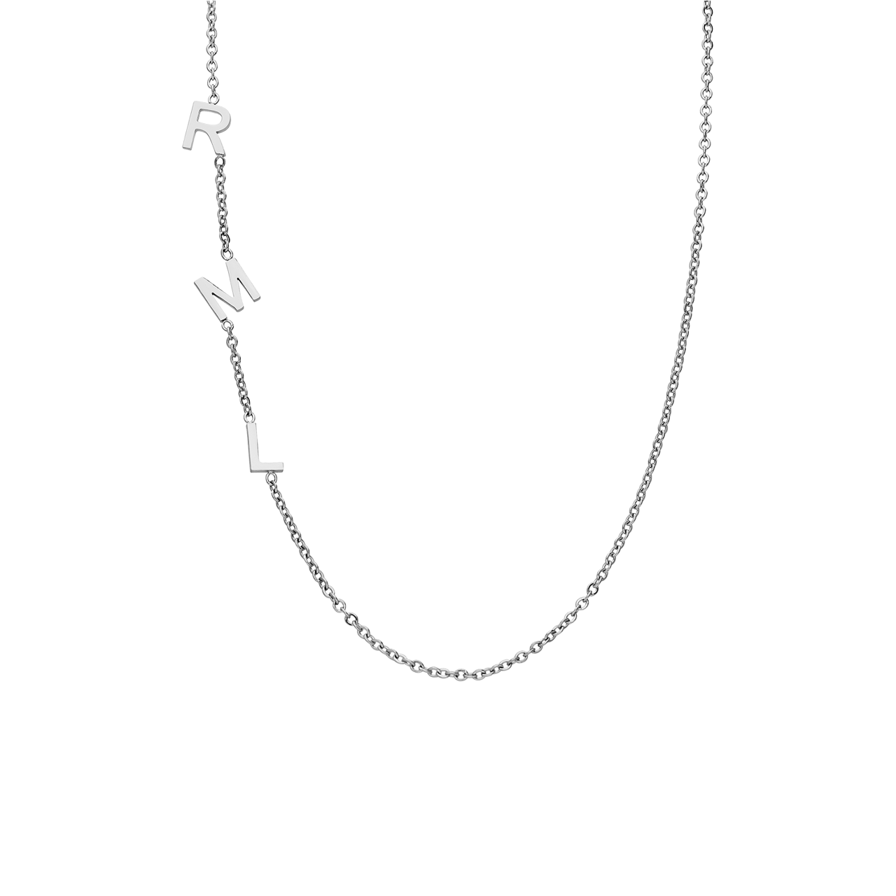 Stainless steel naamketting letters voor dames