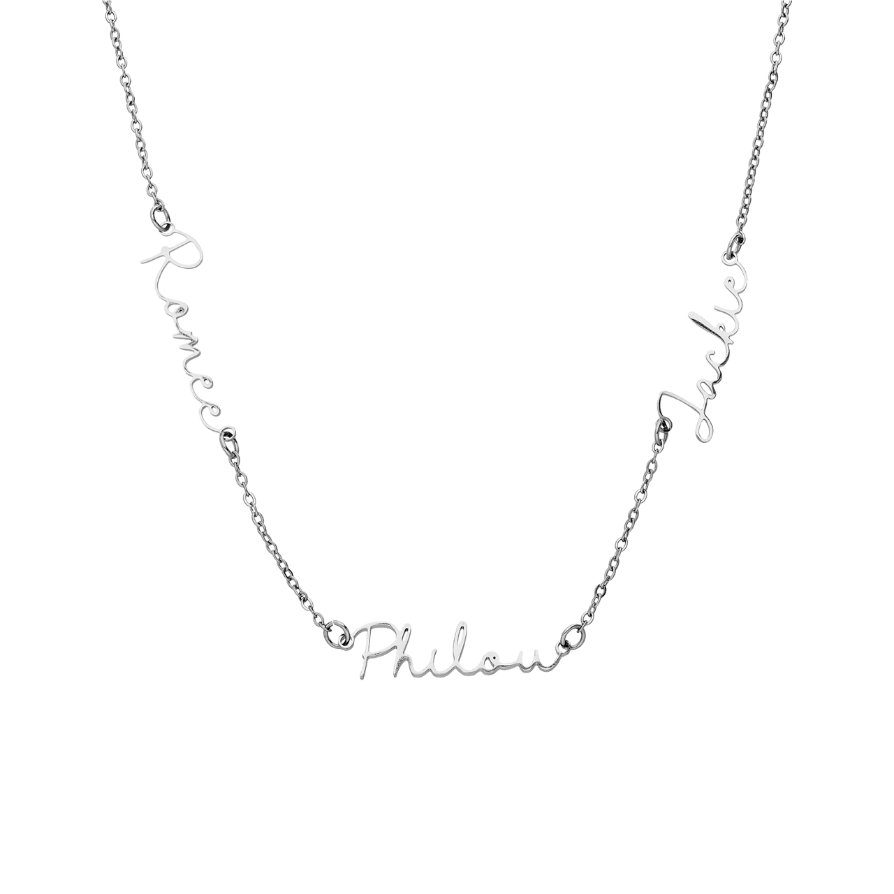 Stainless steel naamketting voor dames