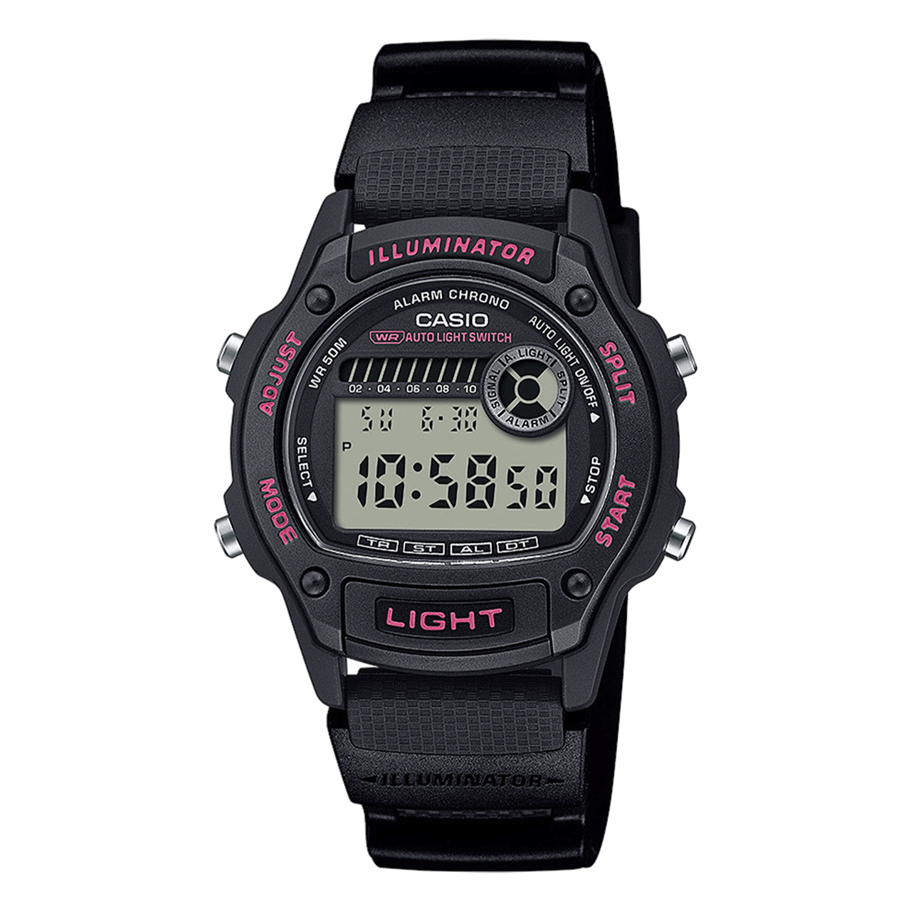 Casio Digitaal Kinder Horloge Roze W-220H-1A2VEF