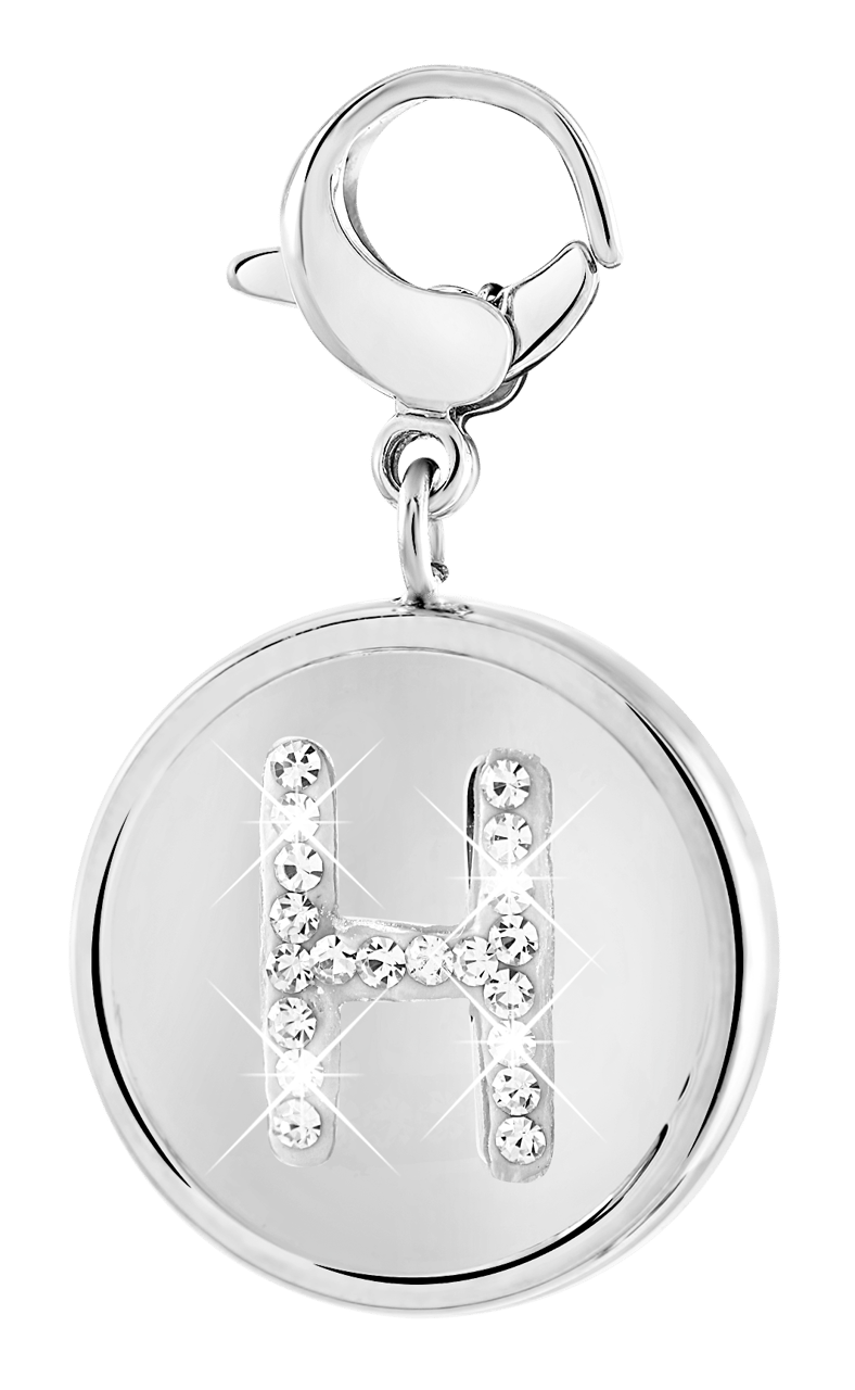 Gerecycleerd just.d stalen hanger letter met kristal