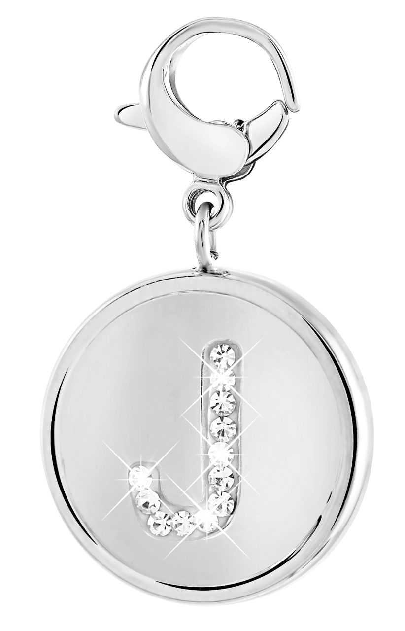 Gerecycleerd just.d stalen hanger letter met kristal