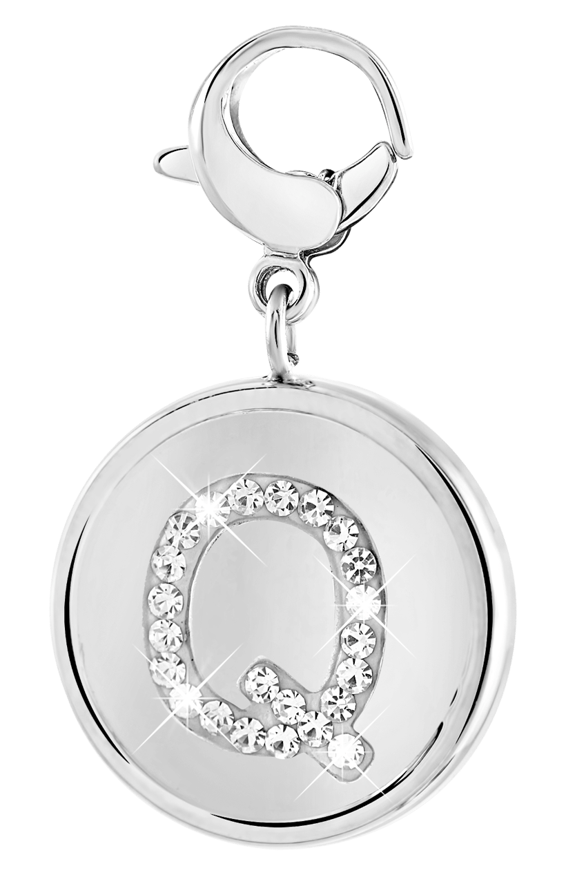 Gerecycleerd just.d stalen hanger letter met kristal