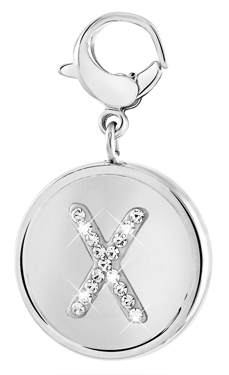 Gerecycleerd just.d stalen hanger letter met kristal