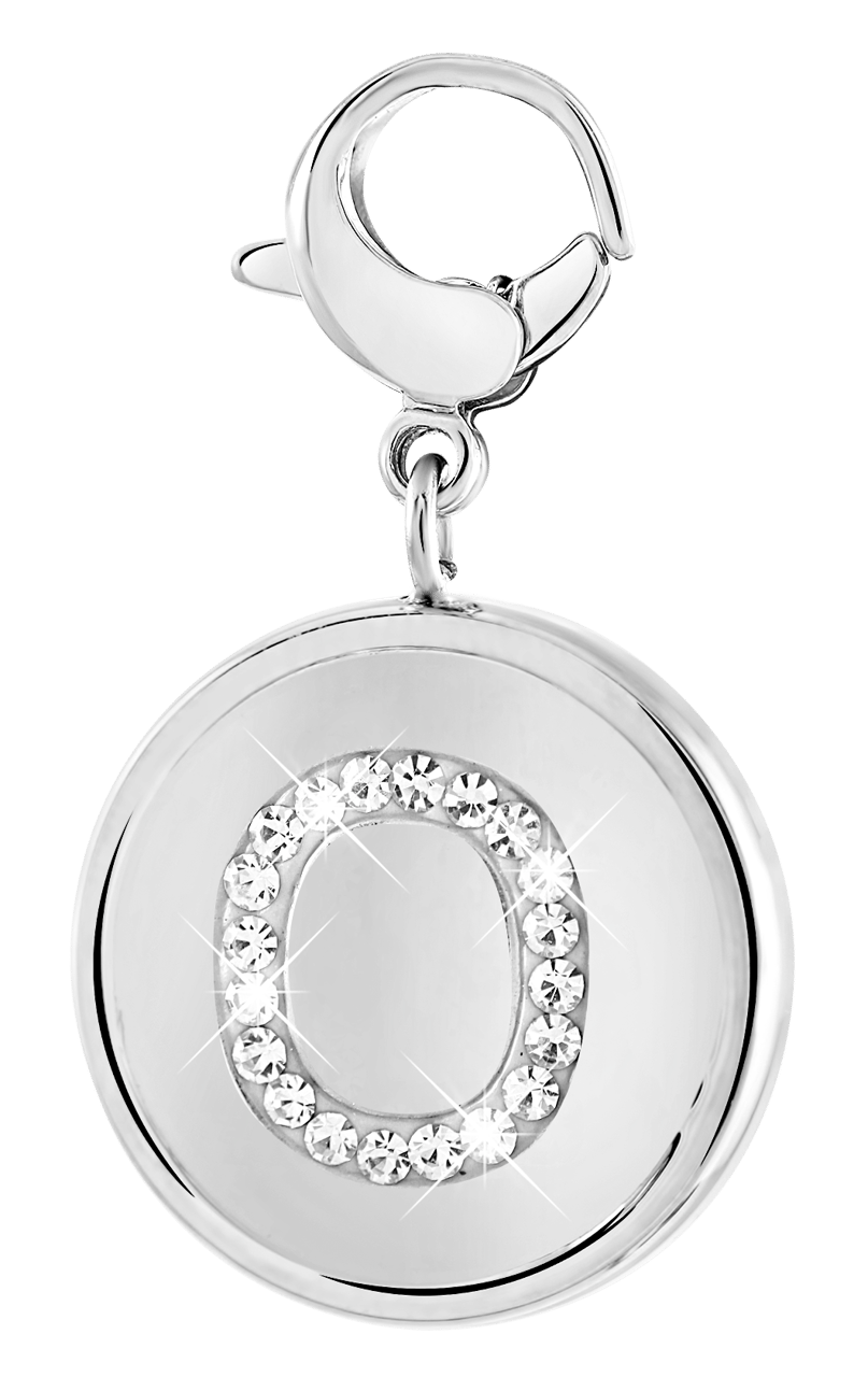 Gerecycleerd just.d stalen hanger letter met kristal