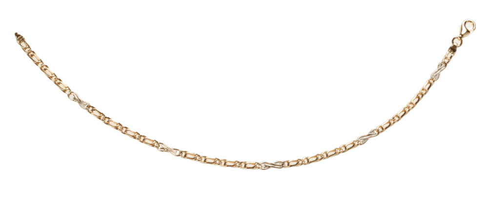 14 karaat bicolor gouden armband