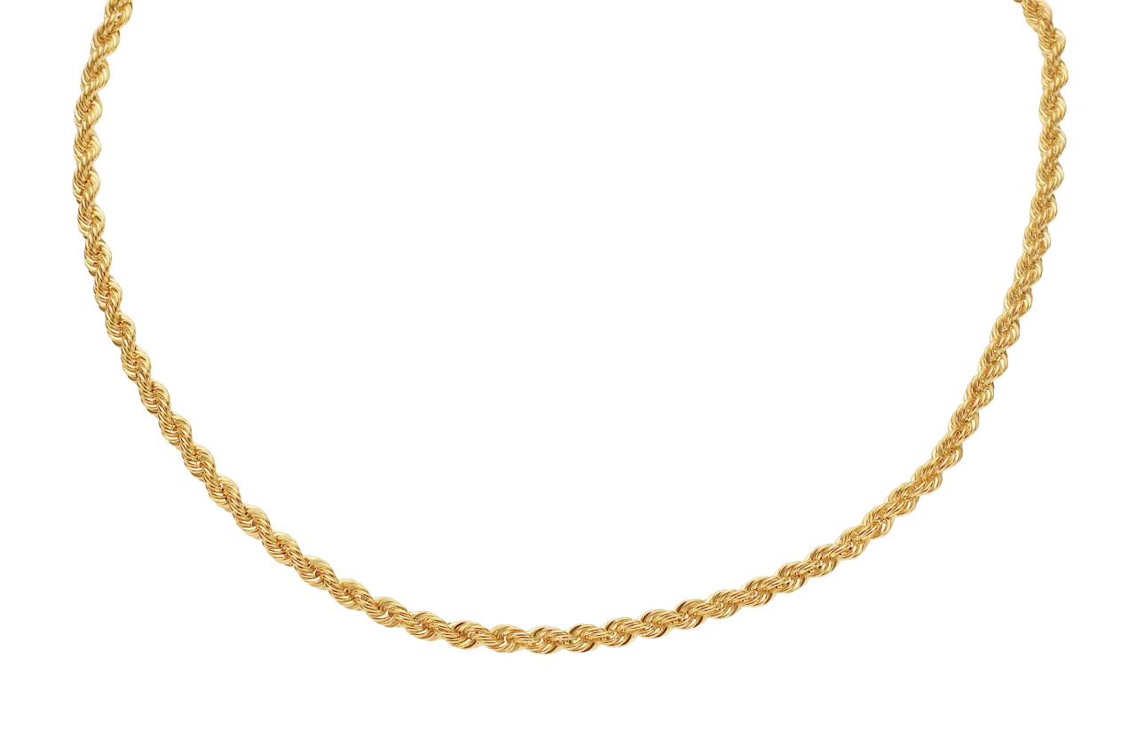 14 Karaat geelgouden ketting met koordschakel