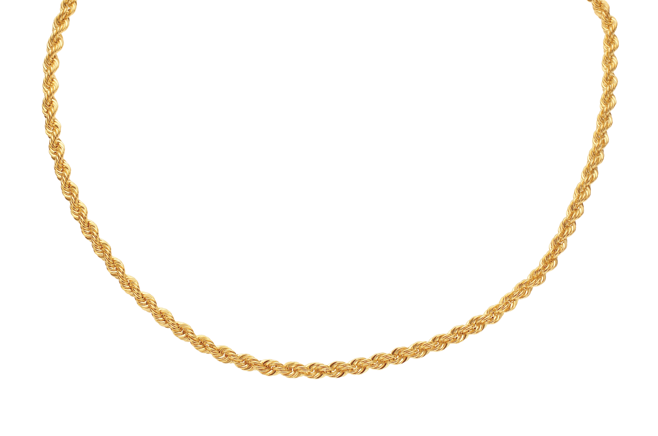 14K geelgouden ketting koordschakel