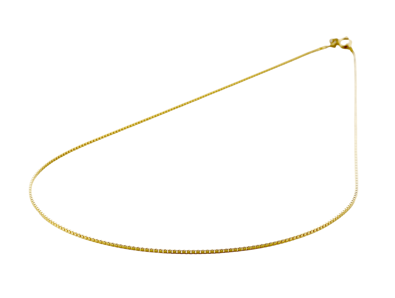 14K geelgouden ketting 50cm venetiaanschakel 1,2mm