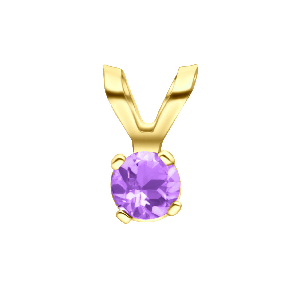 14K gouden hanger amethist februari