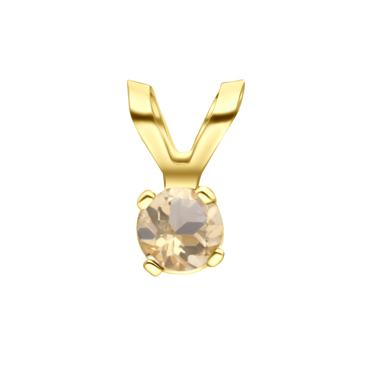 14 karaat gouden hanger citrin november