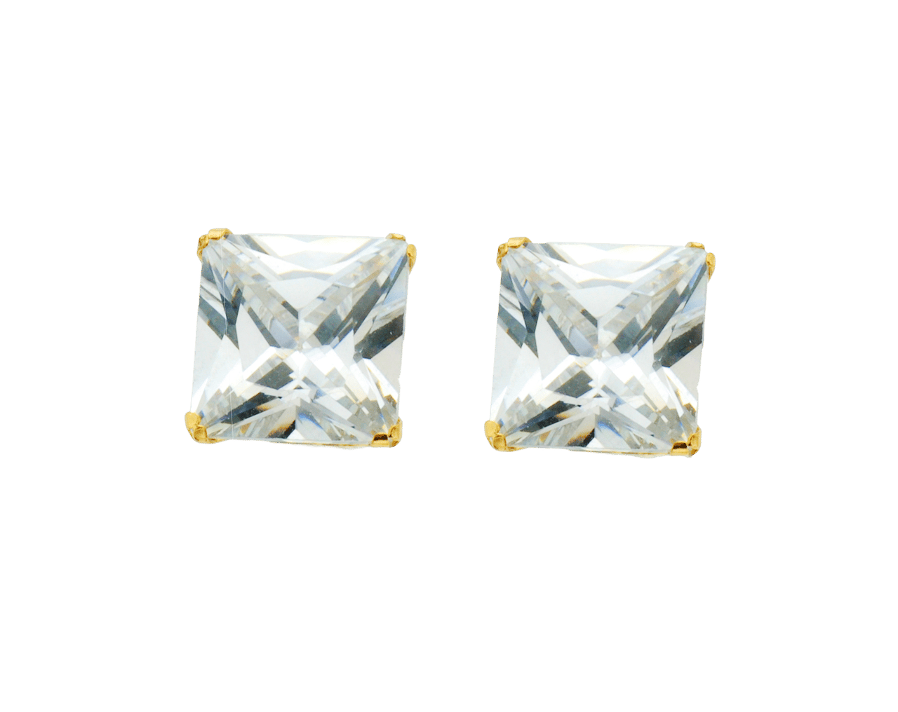 585 Gelbgold Ohrringe mit Zirkonia